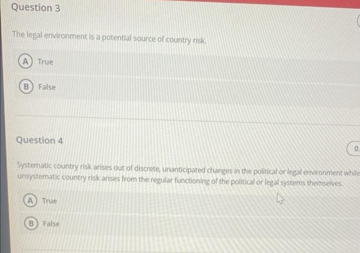 N2 Question 3 The legal environment is a potential source of country