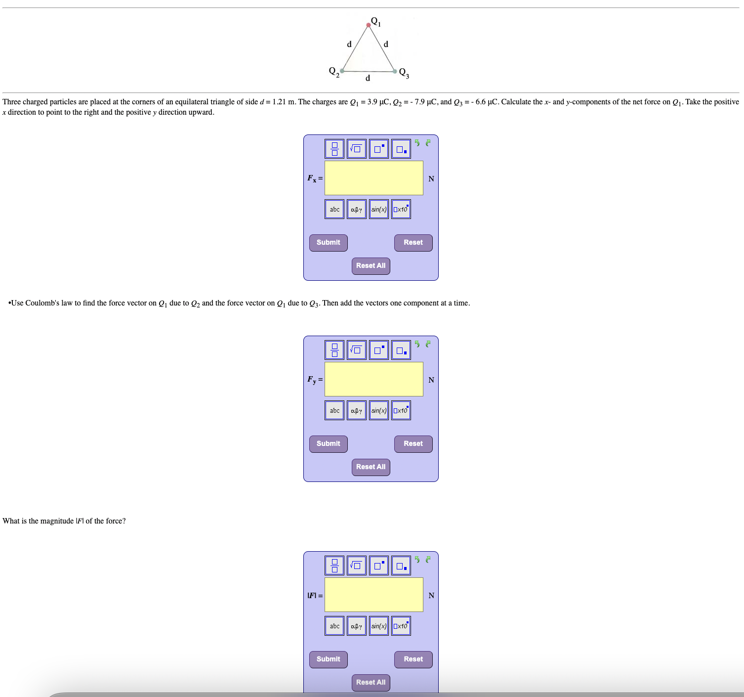 The class is about heat, waves, and light. The website wants exactly