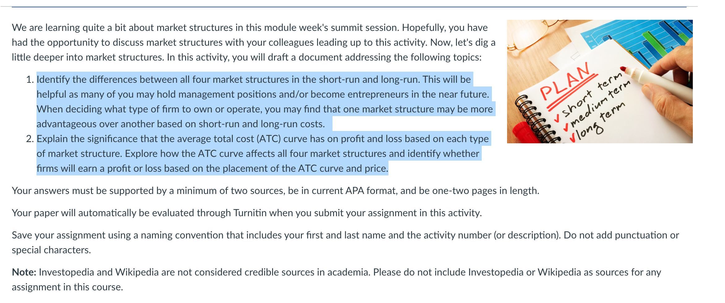 We are learning quite a bit about market structures in this