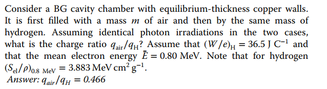 first filled with a mass m of air and then by the