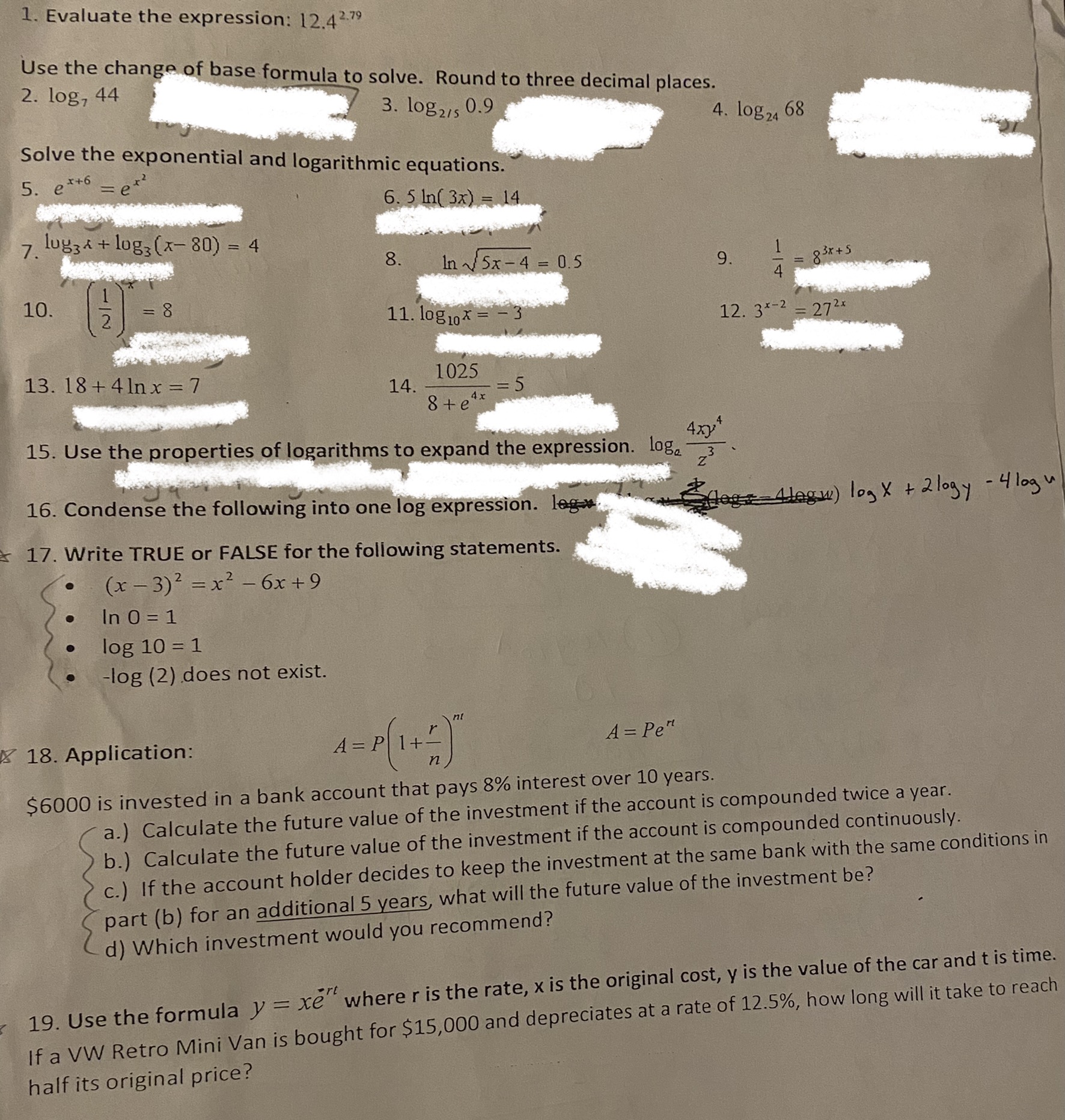 of base formula to solve. Round to three decimal places. 3. 10g