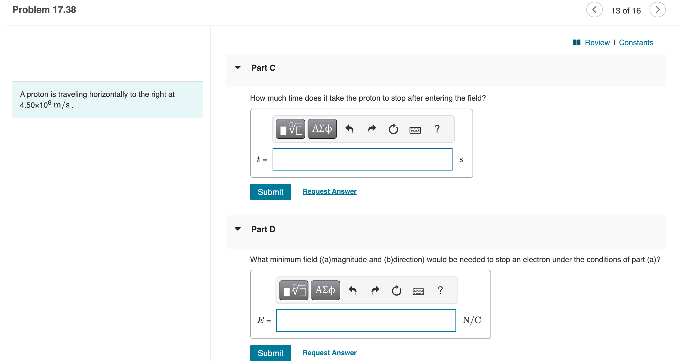Request Answer Request Answer counterclockwise from the left direction