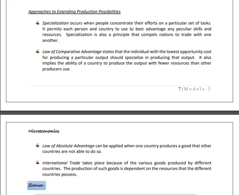 resource availability - an increase in the availability and quality of resources