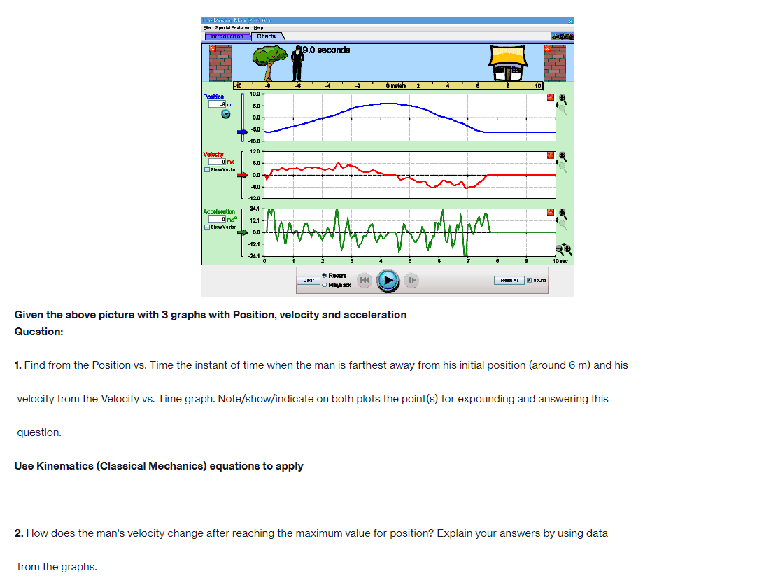  Physics Motion Lab QuestionsGiven Information + Instructions :Please give detailed explanations