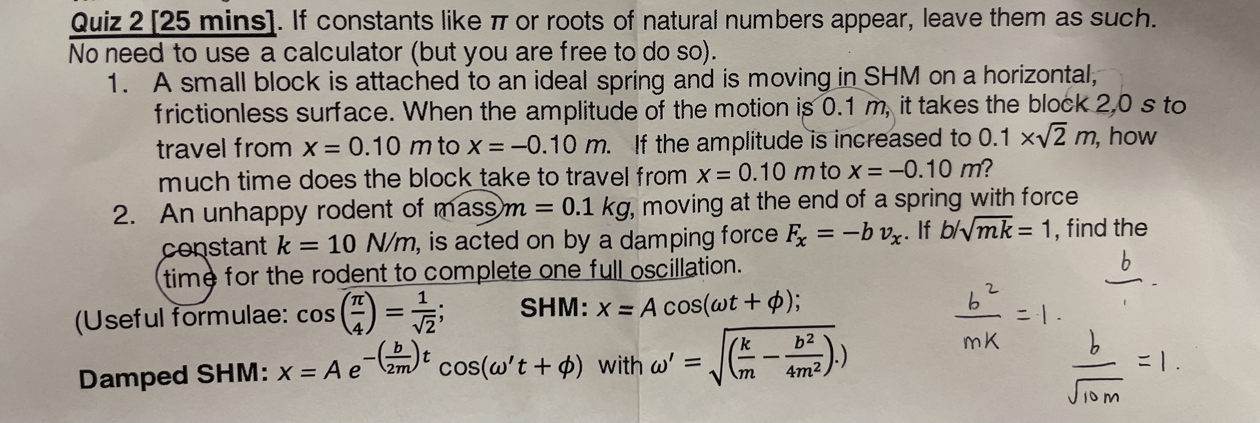 natural numbers appear, leave them as such. No need to use a