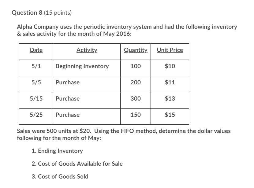  Looking for explanation on how to get the answer Question 8