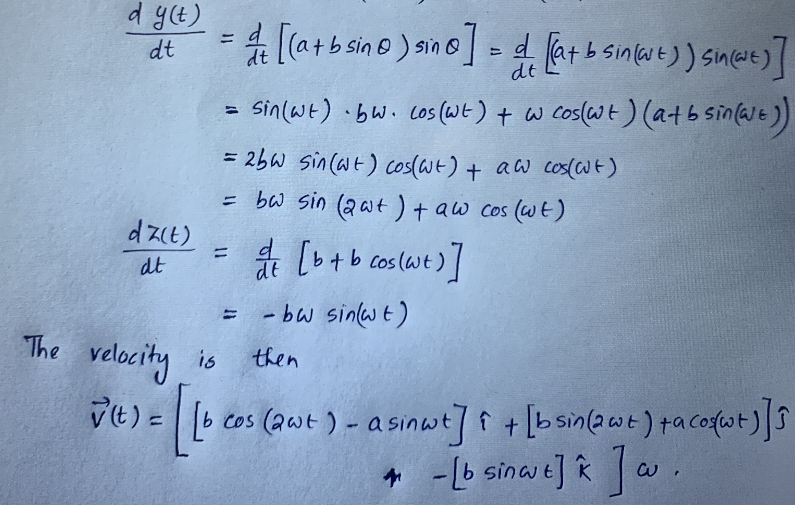 dy ( t ) at = = [ ( at b