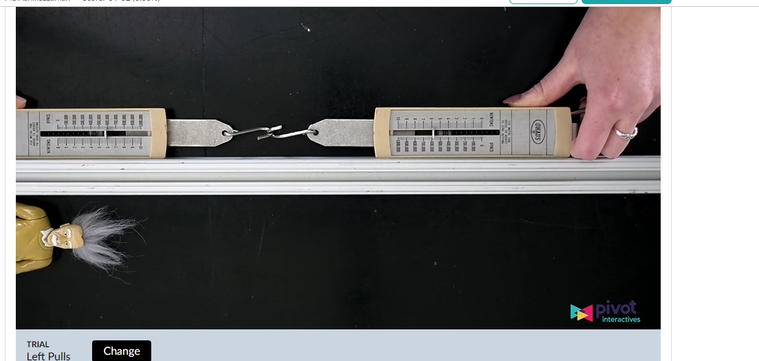 scales are stationary, the readings are the same on both scales. But