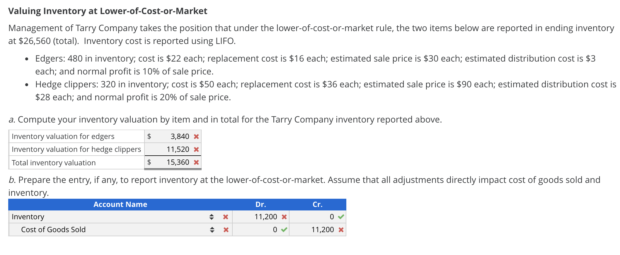 looking for help on this practice problem I am stuck on! Valuing