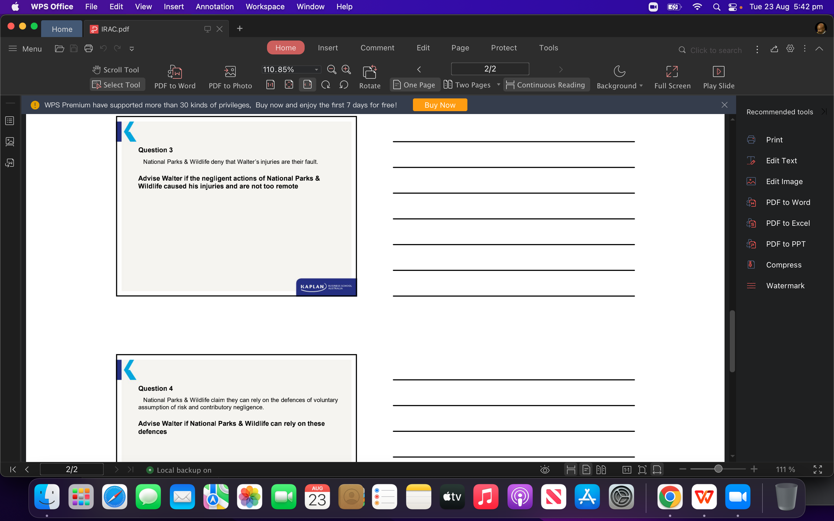 Tool 110. 85% 1/2 D EX Select Tool PDF to Word PDF