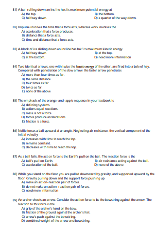 a quarter of the way down. #7j Impulse involves the time that