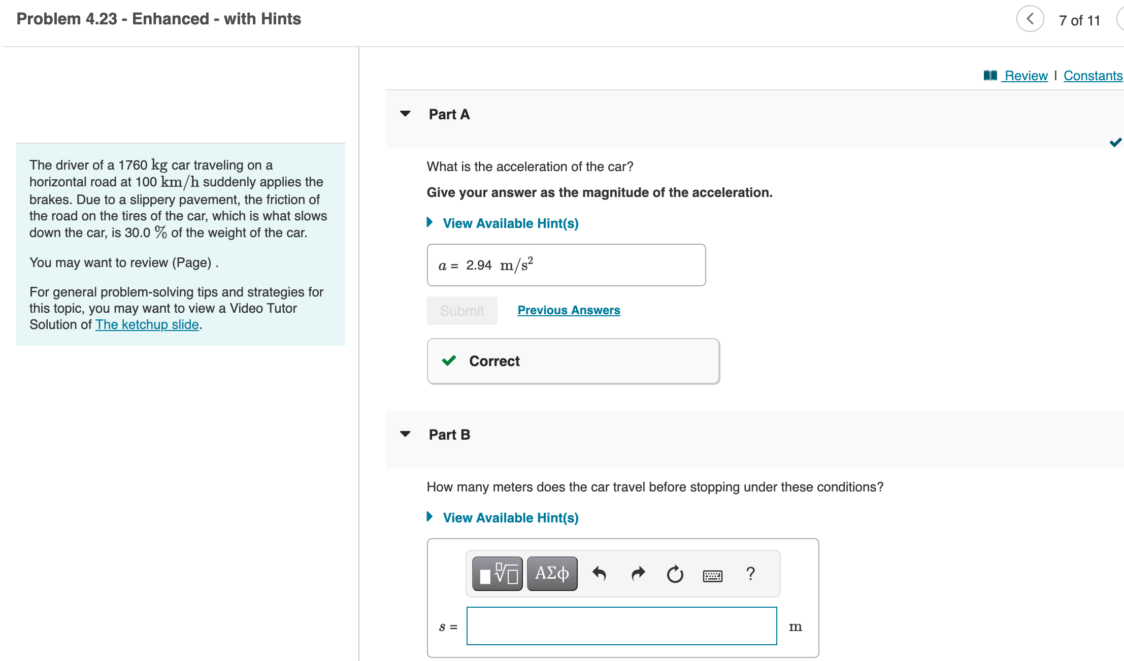  Problem 4.23 - Enhanced - with Hints I Review | Constants