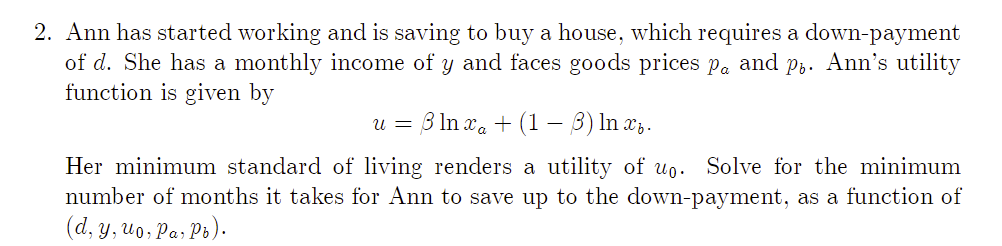  2. Ann has started working and is saving to bu}r a