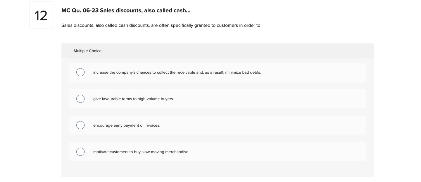 when there is a credit sale on an open account.2 MC Qu.