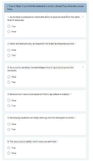  L True or False. If you think the statement is correct,