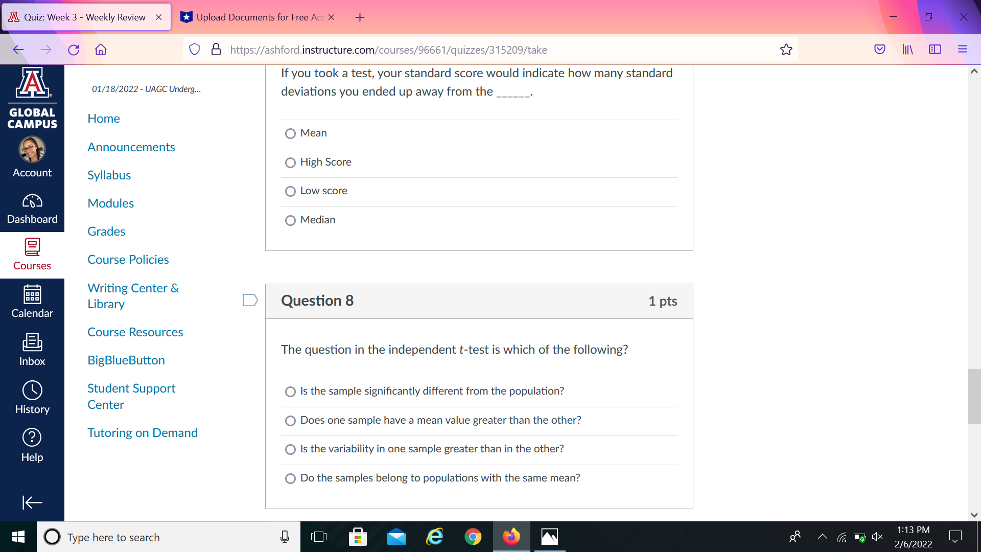 Inbox BigBlueButton What are the common elements among z scores, the z-test,