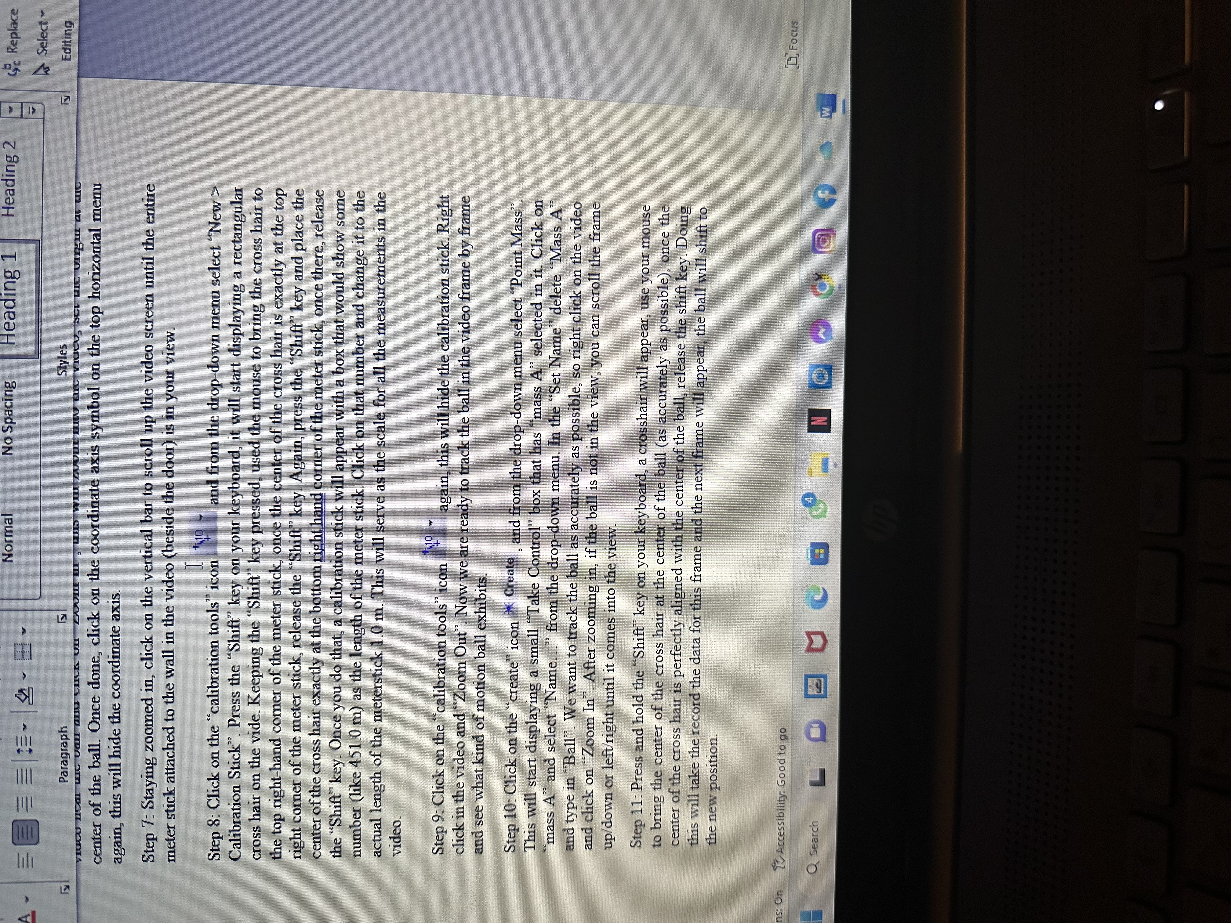 select Paragraph Styles Editing Acceleration Due to Earth's Gravity Name: Gilles Claude