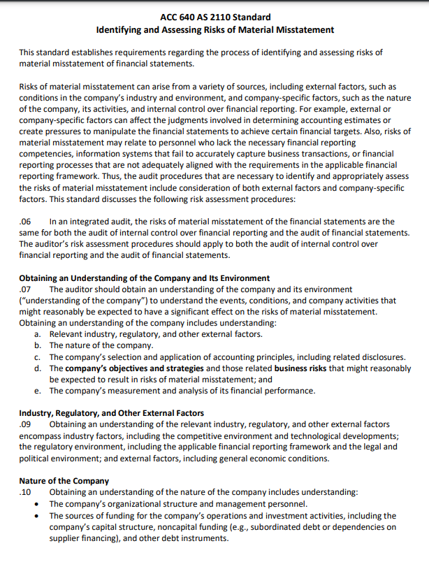 assessment portion to satisfy this criterion.Specifically, you must address the following rubric
