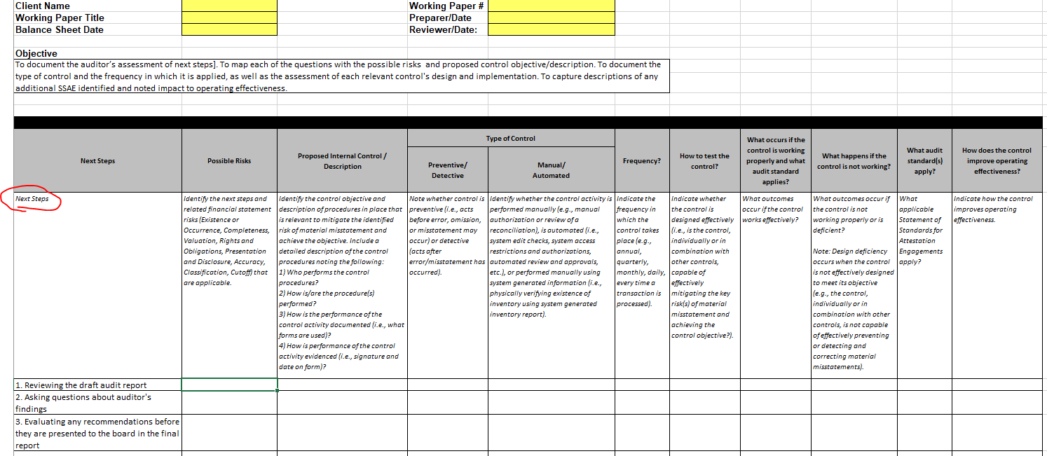 internal and external risk factors inform the audit to be performed?Determine the