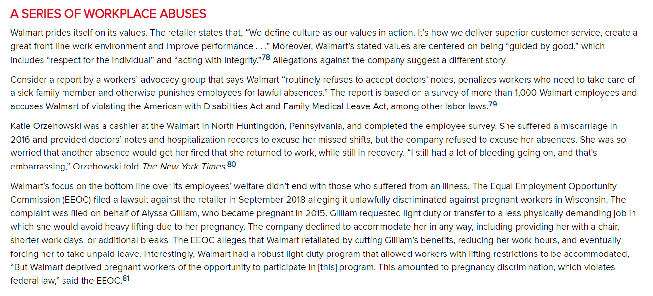 agencies have brought numerous labor-related lawsuits against the company, scrutinizing its internal