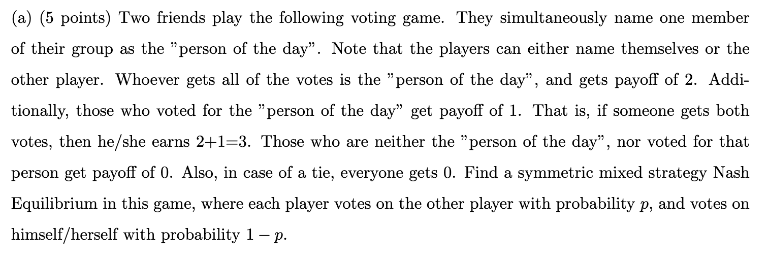 how do you solve for this question ? (a) (5 points) Two