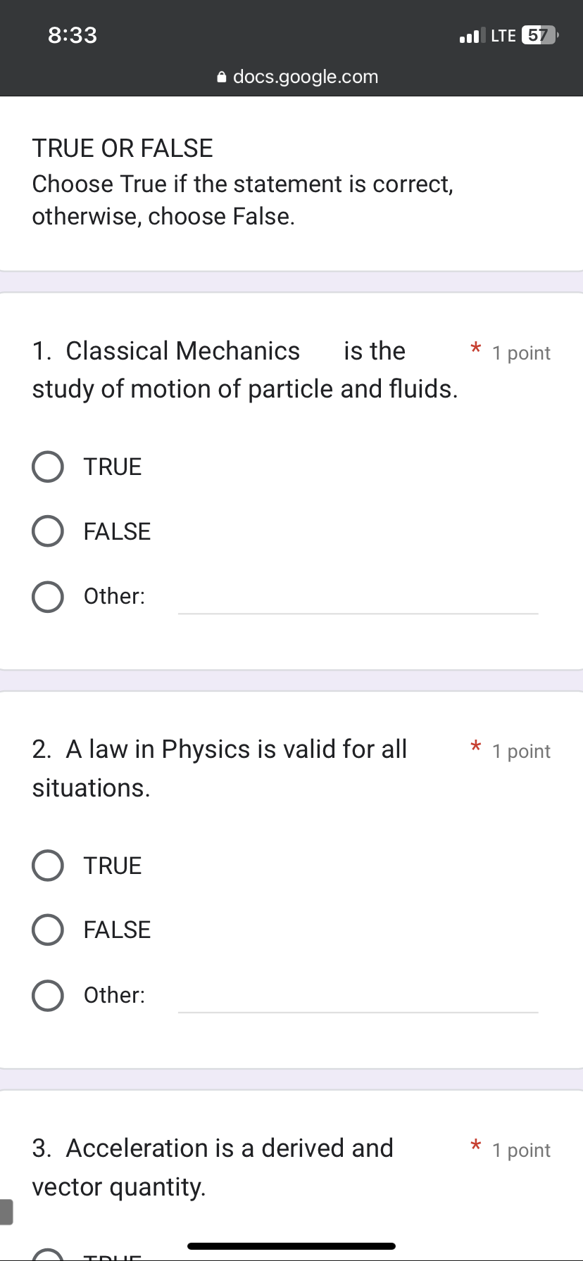 a derived and * 1 point vector quantity. 4. A stone thrown