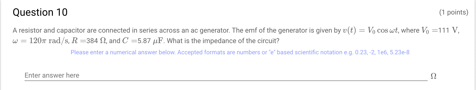 per unit length? Please enter a numerical answer below. Accepted formats are