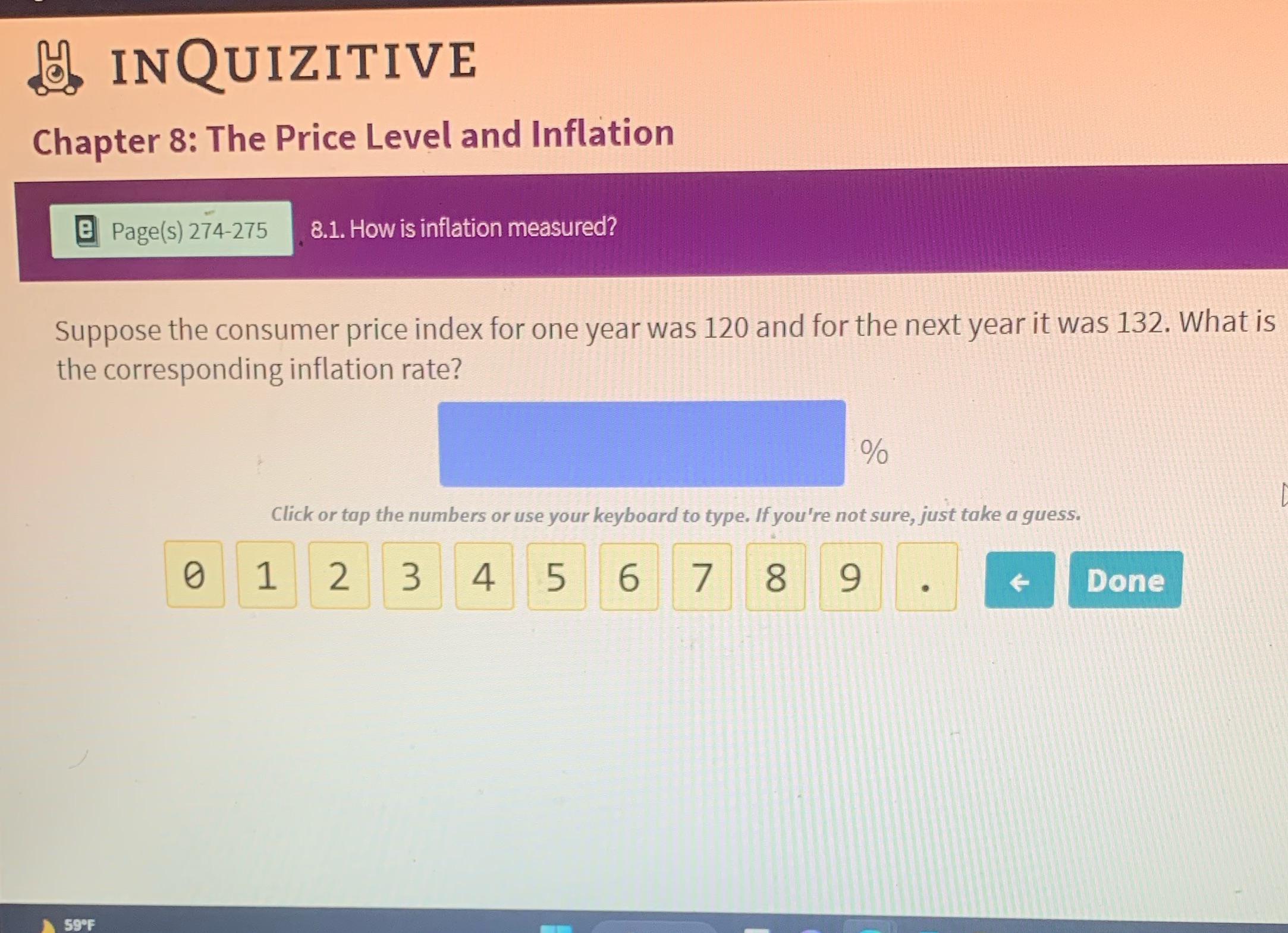 IN QUIZITIVE Chapter 8: The Price Level and Inflation e Page(s)