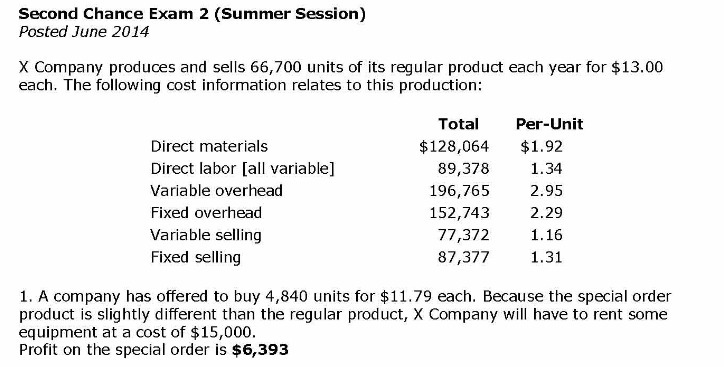 produces and sells 66,700 units of its regular product each year for