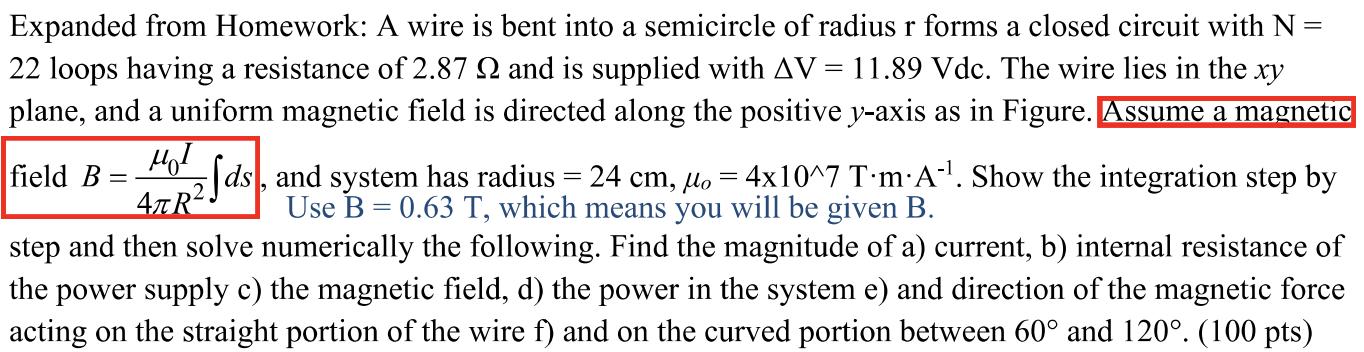 a resistance of 2.87 9 and is supplied with AV : l