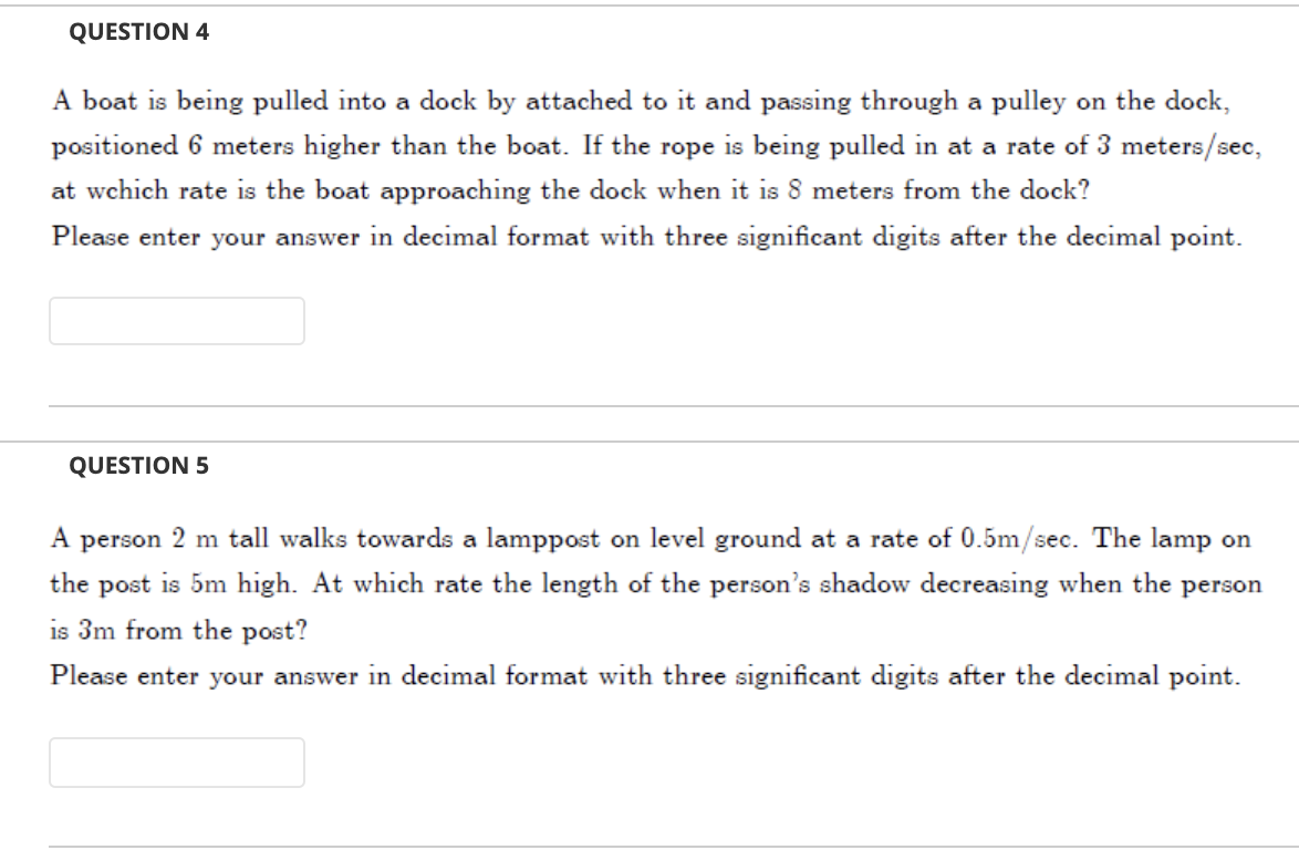 attached to it and passing through a pulley on the dock, positioned