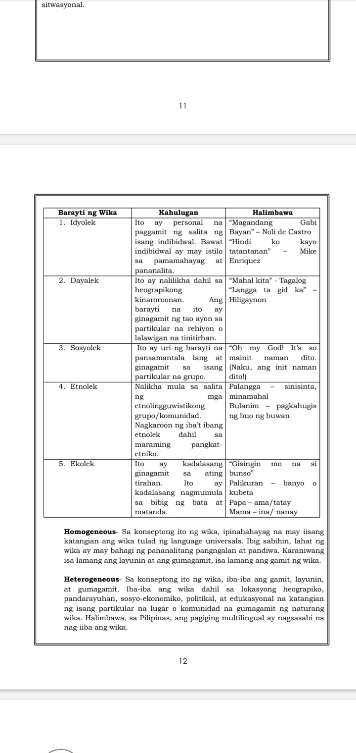 o sitwasyong paggagamitan nito. Isang katotohanan na penomenon o pangyayaring panlipunan ang