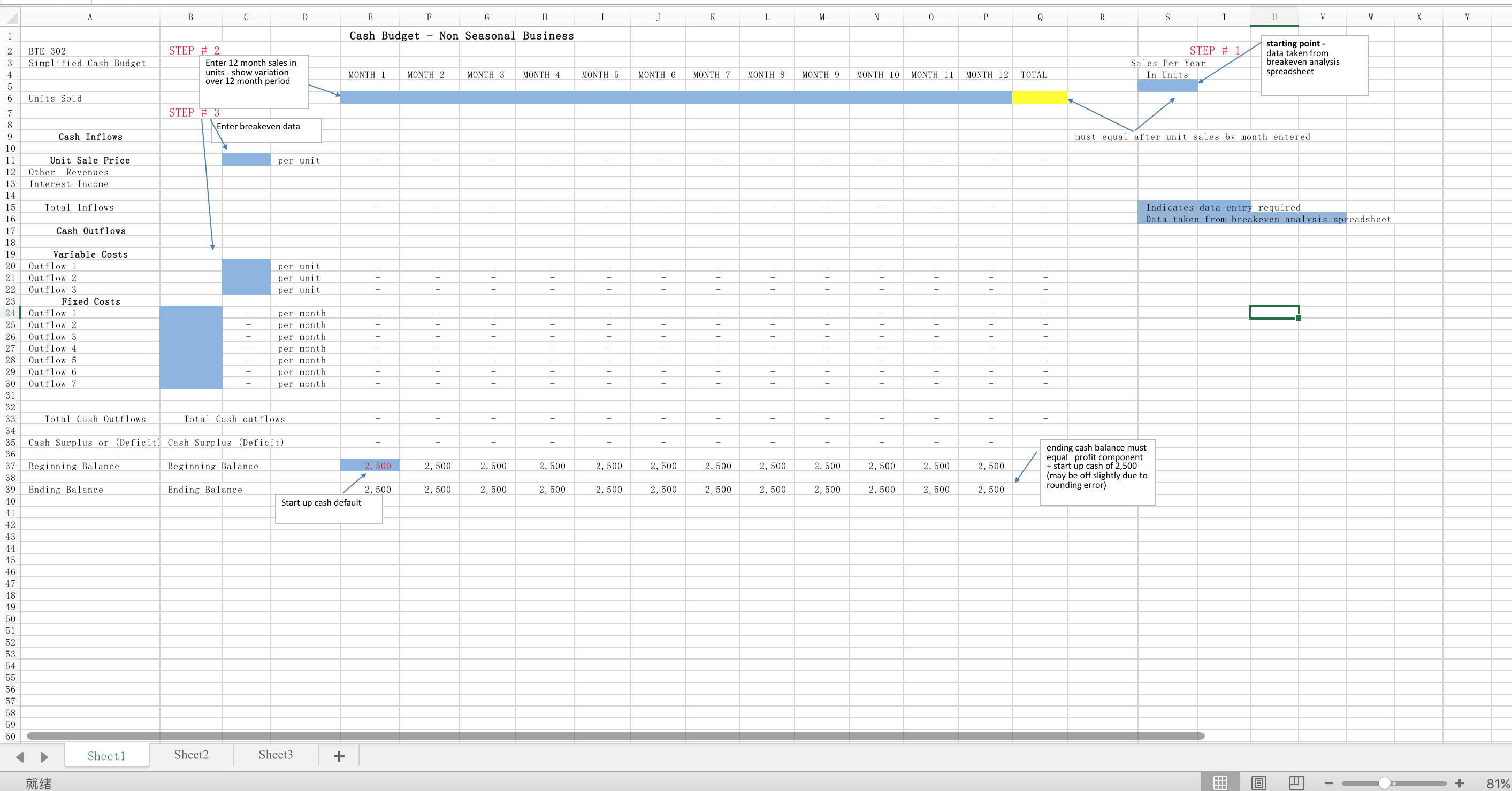  Using the completed breakeven analysis (below) for the Specialty/Wedding Cake business,