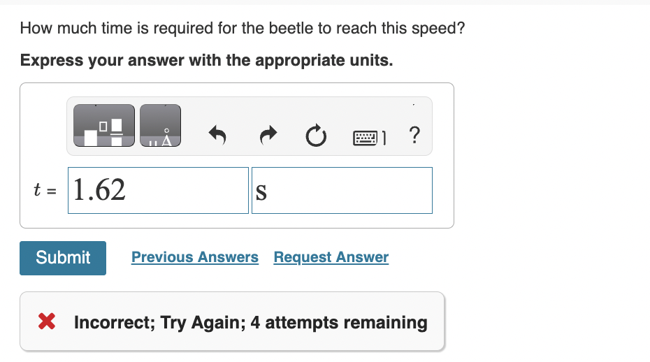 beetle accelerates at an astonishing 400g over a distance of 0.52 cm