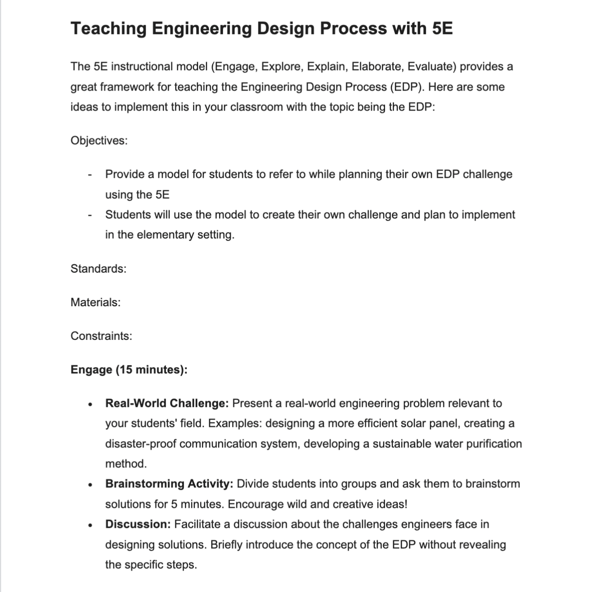 resources related to EDP. I want you to create your own EDP