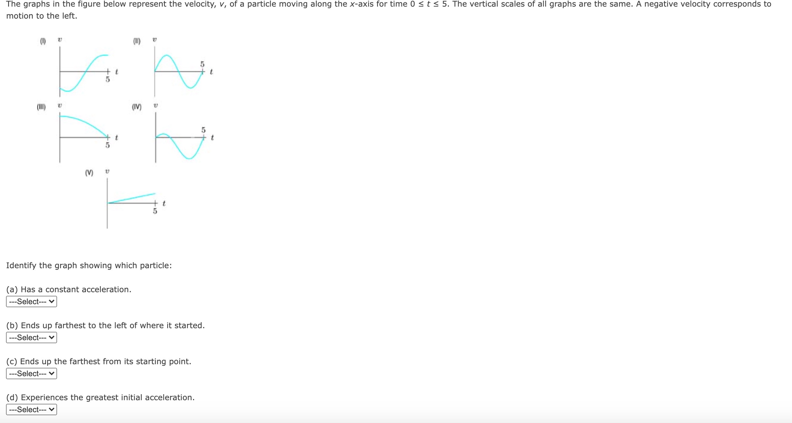 velocity corresponds to motion to the left. (I) " (ll) " Identify