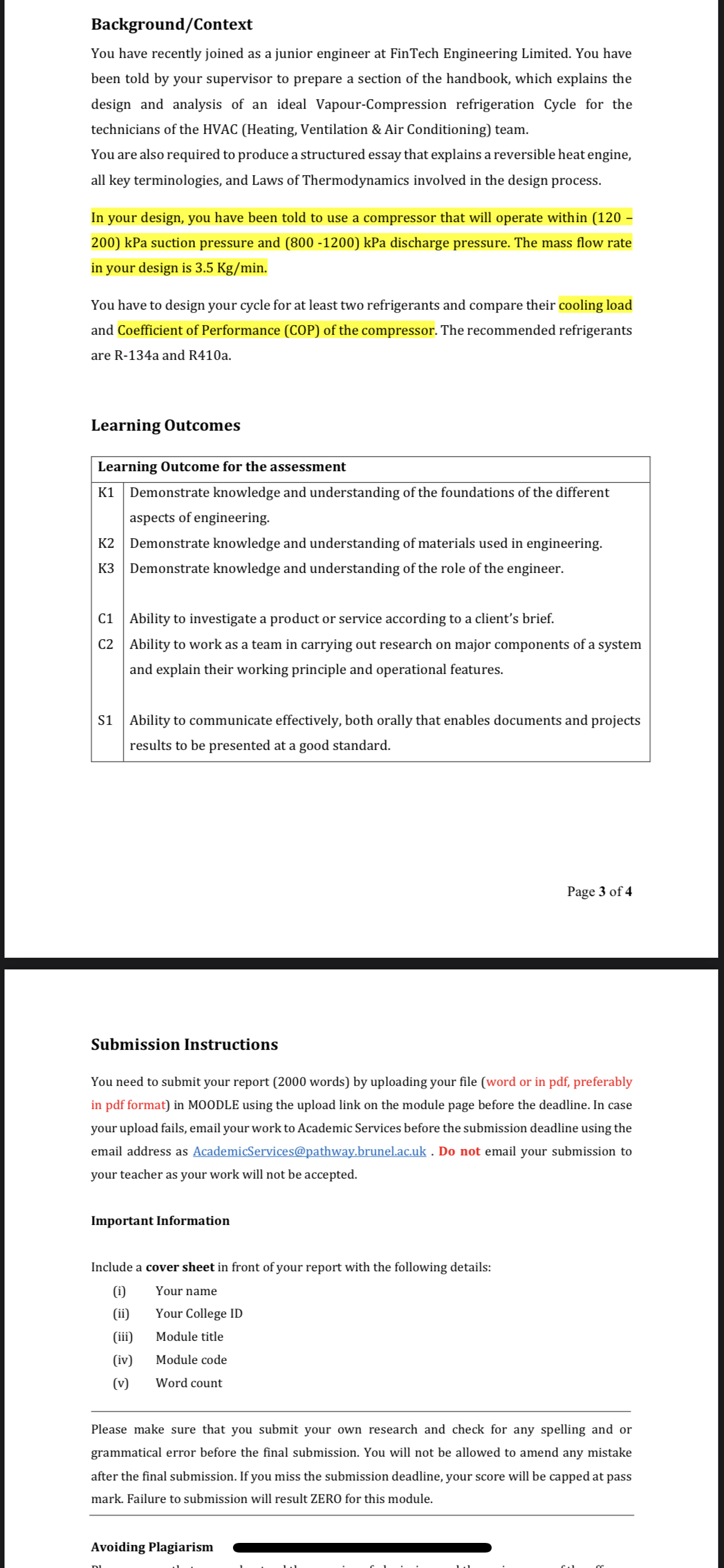 Ventilation & Air Conditioning) team. You are also required to produce a