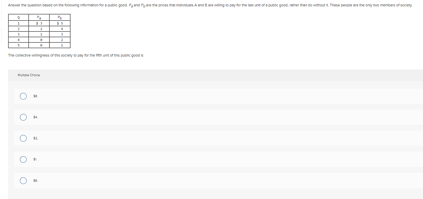 Answer the question based on the following Information for a public