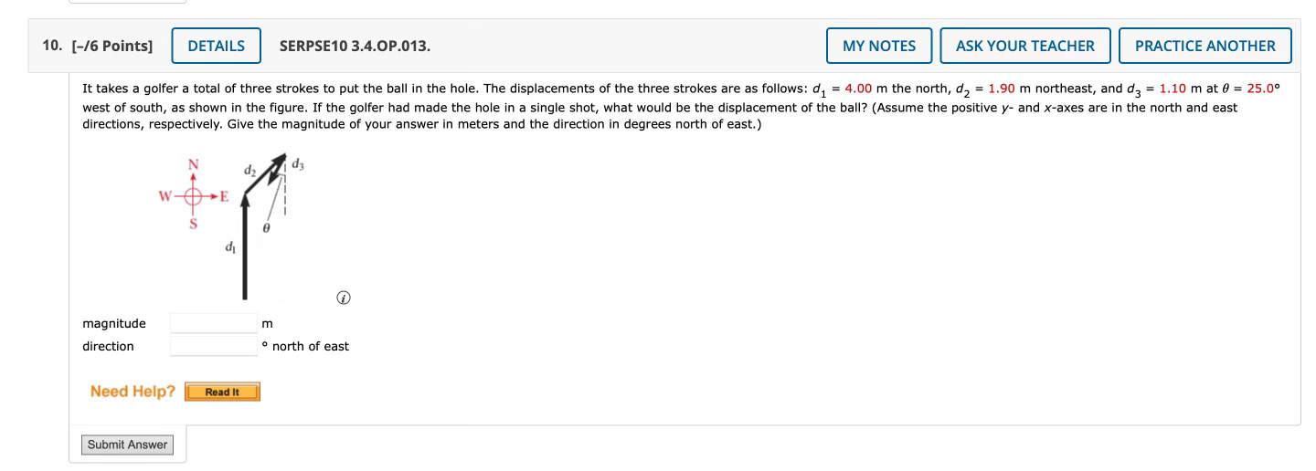  10. [-/6 Points] DETAILS SERPSE10 3.4.OP.013. MY NOTES ASK YOUR TEACHER