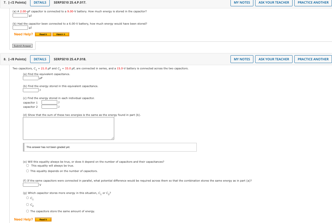  7. [-/2 Points] DETAILS SERPSE10 25.4.P.017. MY NOTES ASK YOUR TEACHER