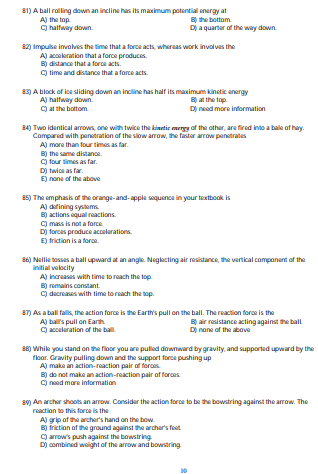 a quarter of the way down. 87 Impulse involves the time that