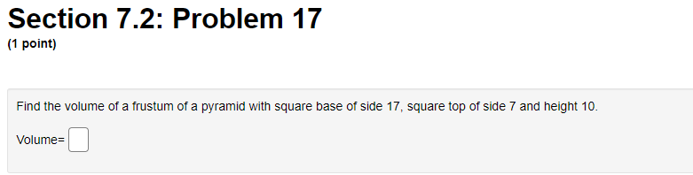 = 251-2. Crosssections perpendicular to the y axis are squares. (See picture