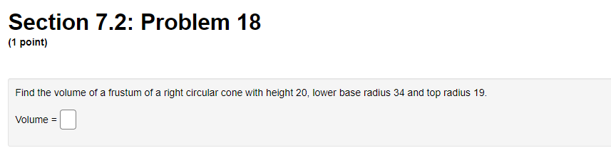 above, click for a better View.) USE! the formula V=_/:A[y)dy to nd