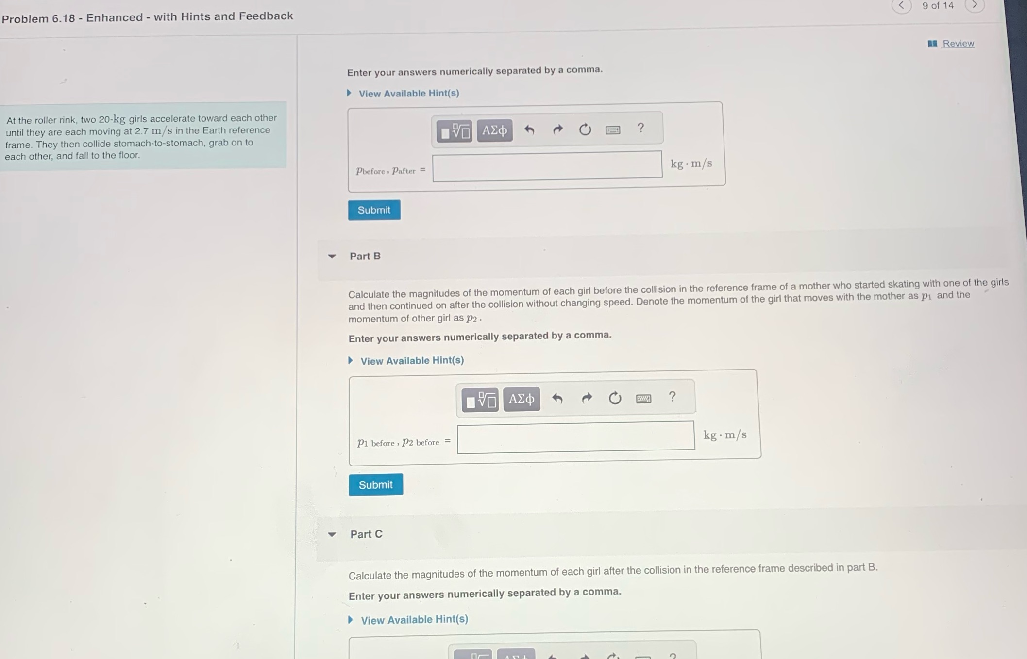 Problem 6.18 - Enhanced - with Hints and Feedback At the roller