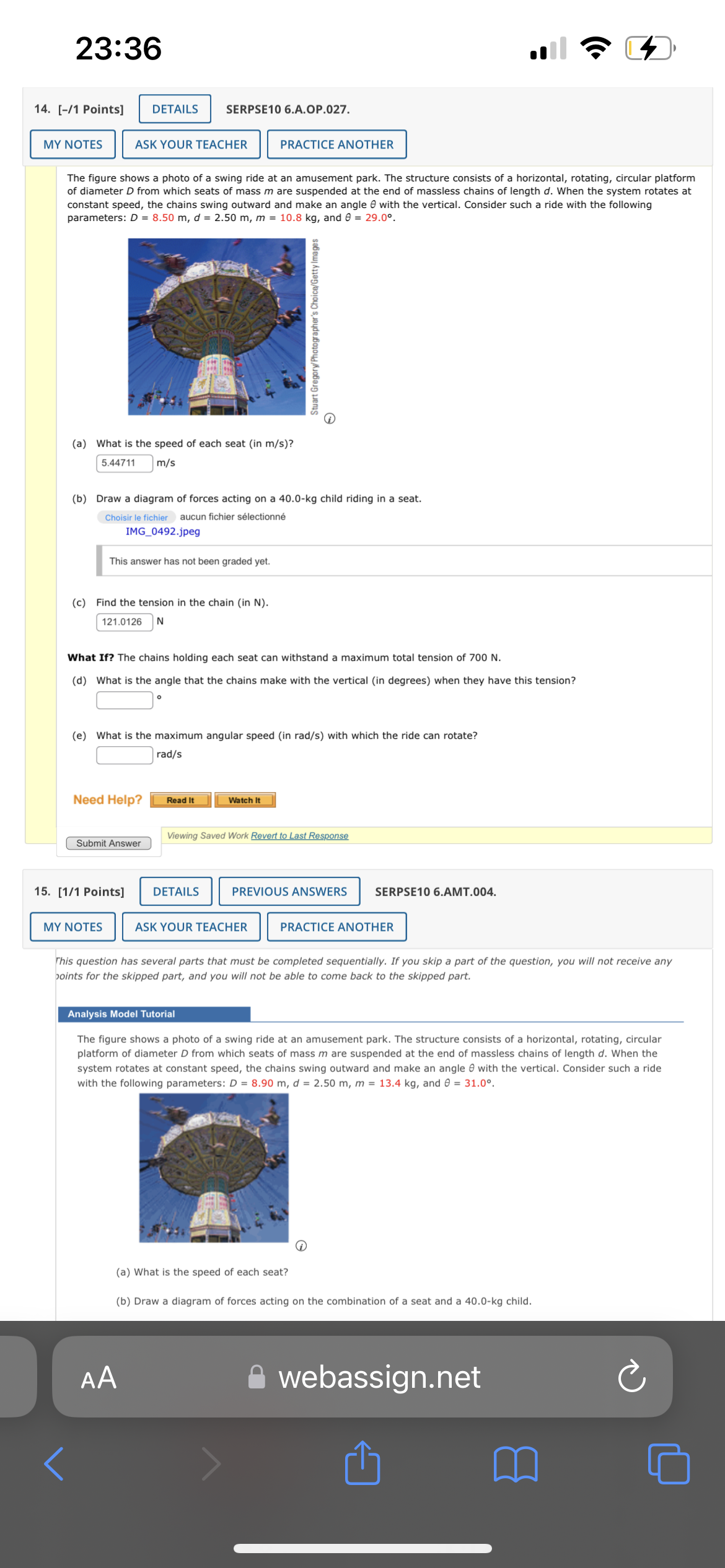  23:36 14. [-/1 Points] DETAILS SERPSE10 6.A.OP.027. MY NOTES ASK YOUR