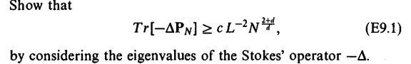 Show that 2 cL-2NF (E9.1) by considering the eigenvalues of the Stokes'