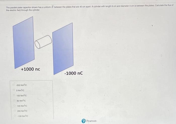 plates that are 40 cm apart. A cylinder with length $ om