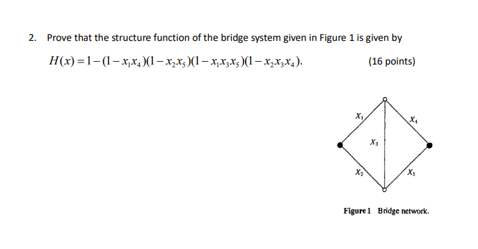 2. Prove that the structure function of the bridge system given