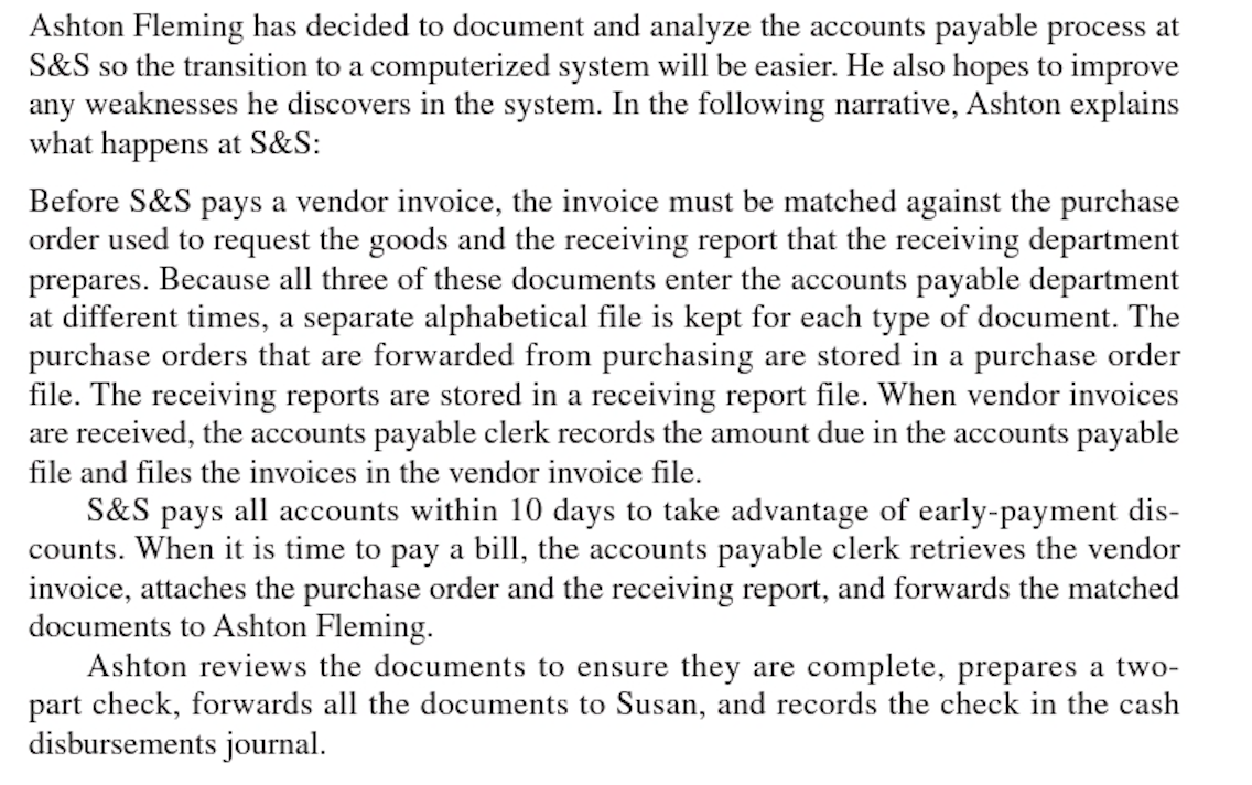 check to the vendor and returns the documents and the check copy