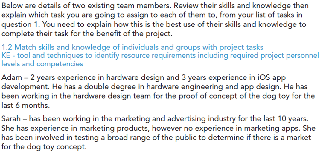 the project manager for the development of an interactive dog toy. It